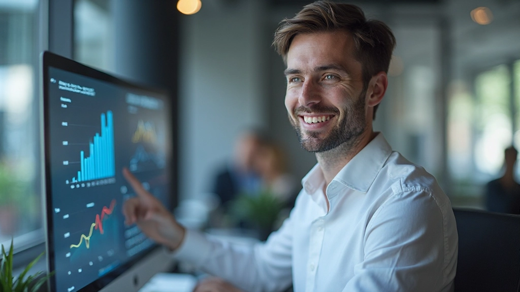 Analytics dashboard toont conversion rate metrics en click-through data voor website calls-to-action