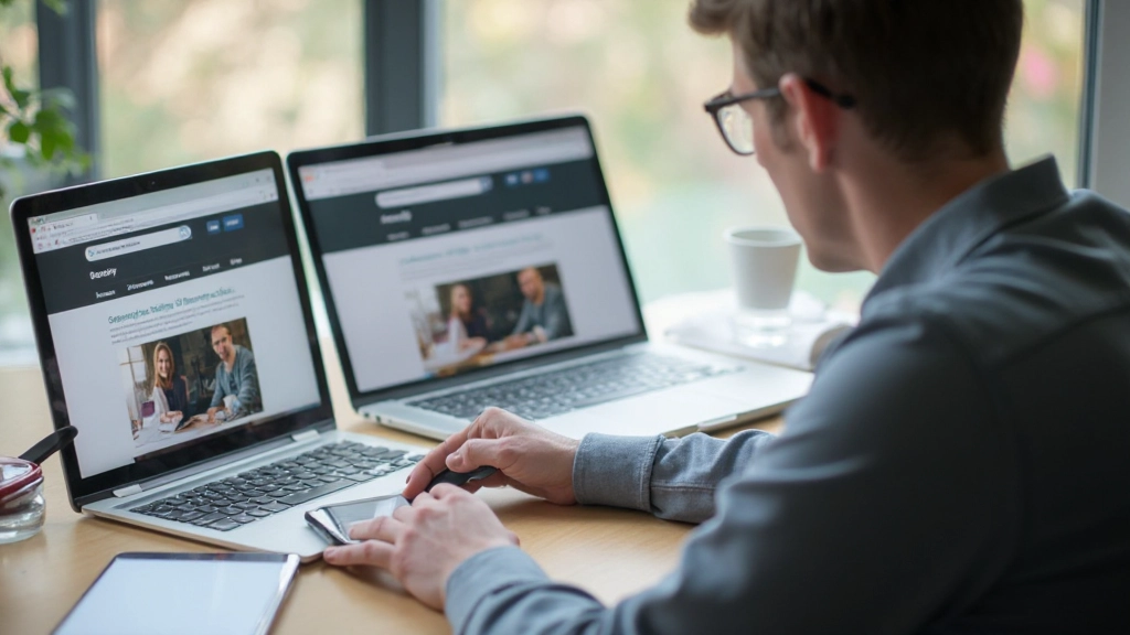 Grafische weergave van responsieve breakpoints op verschillende schermgroottes, illustratie van adaptief design